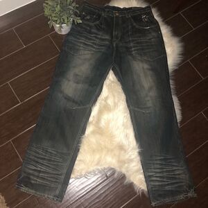 Eight732 distressed washed denim sz 38X34